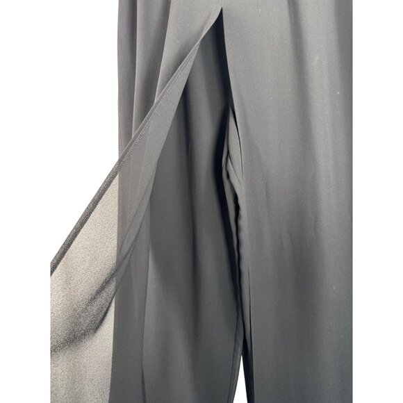 VTG Joseph Ribkoff high waist wide leg chiffon‎ Overlay pants black 90s sz 14 - Picture 4 of 10